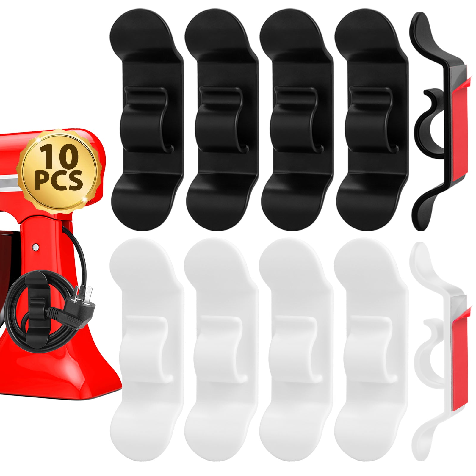 Unmatched 6pcs Cord Organizer For Kitchen Appliances Adhesive Cord Winder Wrappe